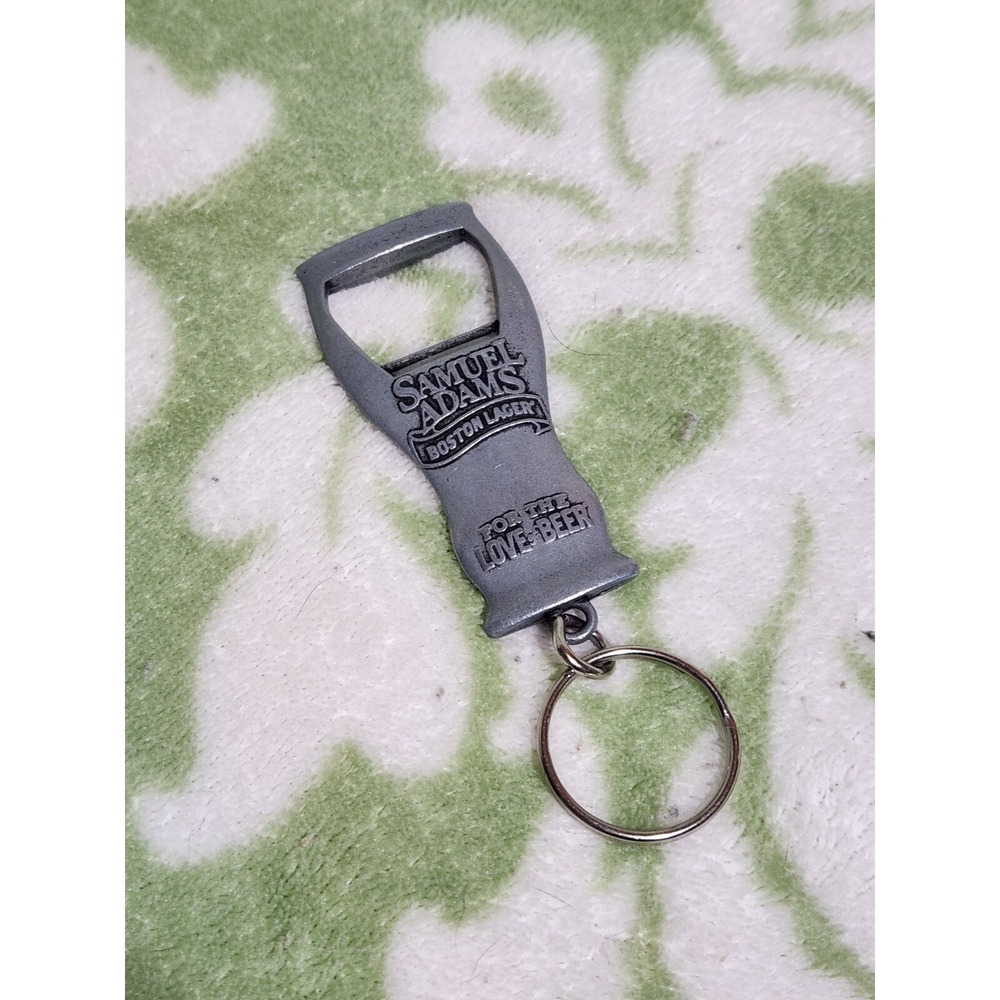 Samuel Adams Boston Lager Bottle Opener Keychain For  Love of Beer Metal Pewter